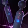 Massageador Varinha Mágica Vibração Velocidade Aquecimento Relaxamento Autocuidado Massagem USB recarregável Ergonômico Luxuoso Personalizado Bem-estar Ponta flexível Conforto