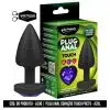 Plug Anal Preto Touch Coração AZUL da La Pimienta - Imagem 3