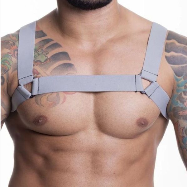 Harness Elástico Cinza Acessório de Moda Triângulo Harness Ajustável Unissex Moda Alternativa Harness Harness de Poliéster e Elastano Acessório Estiloso Cinza Harness com Design de Triângulo Peça Única Acessório de Moda Harness Contemporâneo Unissex Acessório Cinza com Ajuste Moda Urbana Harness Harness de Tamanho Único Estilo Único Harness Acessório Versátil de Moda Harness Moderno para Todos