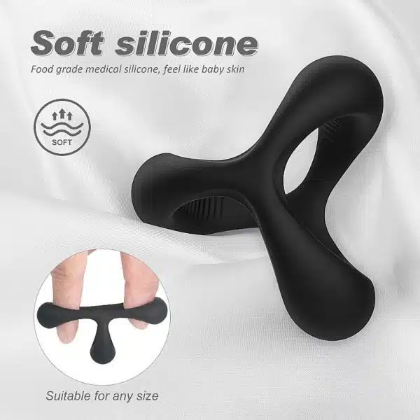 Anel Peniano Black Rider Acessório Sexual Masculino Silicone Premium Estimulação Adicional Ereções Duradouras Intensificação do Prazer Segurança e Conforto Resistente à Água Higiene e Durabilidade Versatilidade Aquática