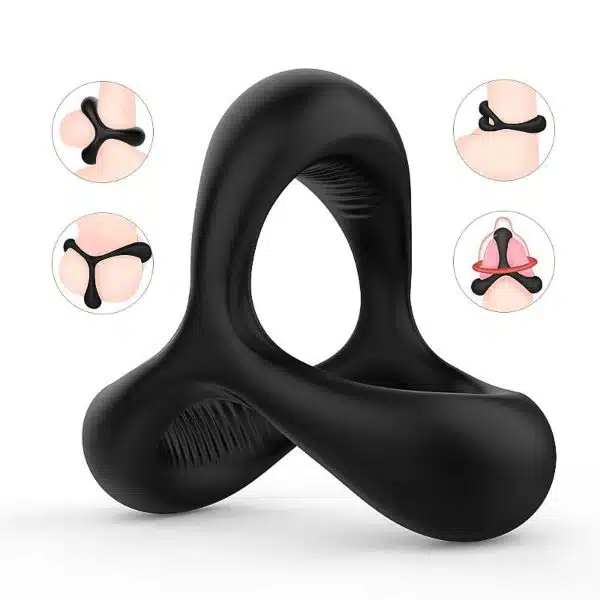 Anel Peniano Black Rider Acessório Sexual Masculino Silicone Premium Estimulação Adicional Ereções Duradouras Intensificação do Prazer Segurança e Conforto Resistente à Água Higiene e Durabilidade Versatilidade Aquática