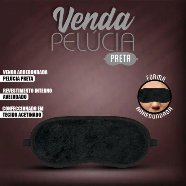 Venda de Pelúcia Preta Acessório para Casais Jogos Sensoriais para Adultos Acessório Sensual para Casais Presente Romântico para Casal Brinquedo Erótico de Luxo Venda Sensual de Pelúcia Estimulação Sensorial para Casais Acessórios para Noite Romântica Venda para Olhos em Pelúcia Fantasia Sensual para Casais Exploração de Sensações a Dois Intimidade e Prazer para Casais Aumentar a Conexão do Casal munas moda intima