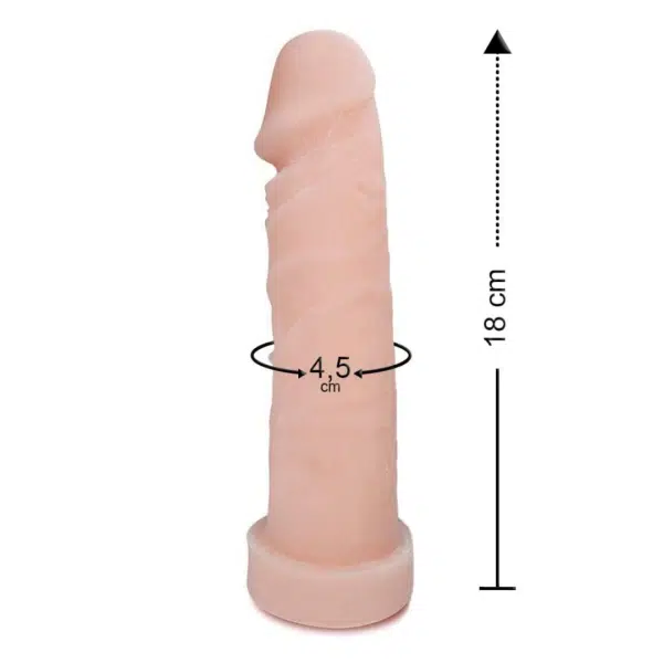 Capa Peniana em CyberSkin 18cm X 5cm - Material Atóxico que Imita Pele Humana - Imagem 2