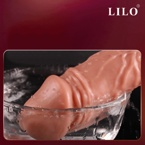 Pênis realistico com glande saltada, escroto e ventosa resistente - LILO - Image 3