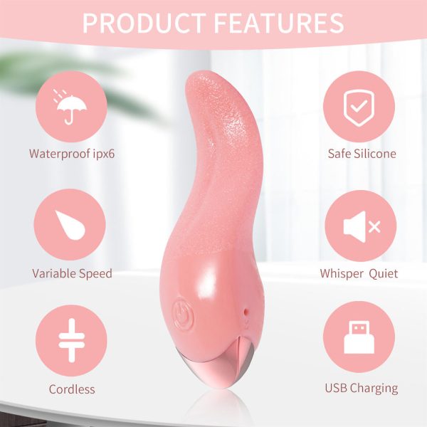 Vibrador clitoriano em formato de língua com 10 modos de vibração - Image 12