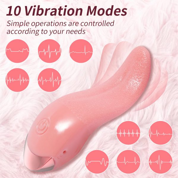 Vibrador clitoriano em formato de língua com 10 modos de vibração - Image 9