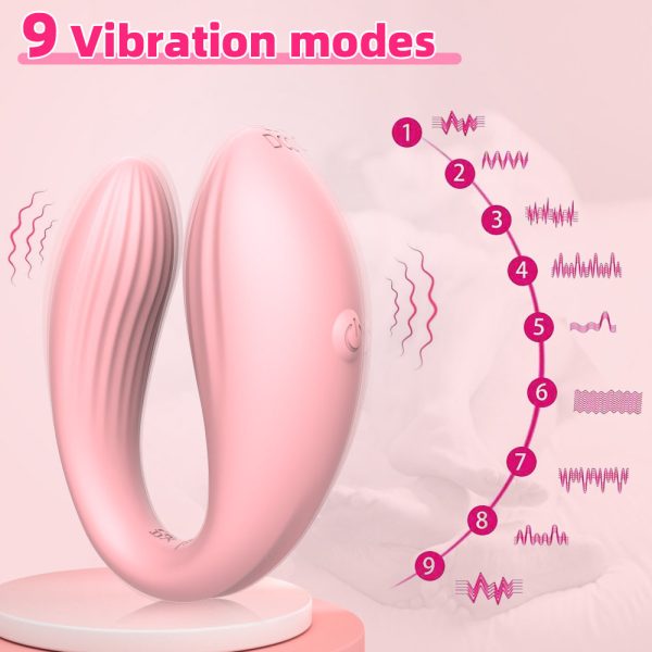Vibrador para Casal Vibrador em Forma de C Estimulador de Ponto G e Clitóris Vibrador Controlado por App Brinquedo Sexual Tecnológico Vibrador 10 Modos Acessório Íntimo para Casais Vibrador de Silicone Flexível Prazer Compartilhado Vibrador Recarregável USB