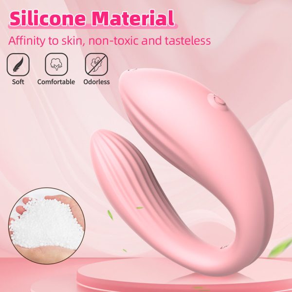 Vibrador para Casal Vibrador em Forma de C Estimulador de Ponto G e Clitóris Vibrador Controlado por App Brinquedo Sexual Tecnológico Vibrador 10 Modos Acessório Íntimo para Casais Vibrador de Silicone Flexível Prazer Compartilhado Vibrador Recarregável USB