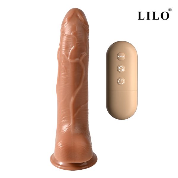 Prótese Realística com Controle Remoto Vibrador com 10 Modos Prótese com Rotação Brinquedo Sexual Realístico Prótese com Ventosa Vibrador Recarregável Prótese de Silicone Brinquedo Erótico com Controle Privacidade na Compra de Produtos Íntimos Atendimento Personalizado em Sex Shop Online