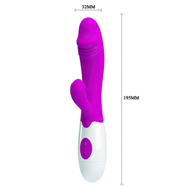 Vibrador Pretty Love Estimulador Clitoriano Vibrador com 30 Modos Vibrador Realístico Brinquedo Sexual Dupla Estimulação Vibrador de Silicone Vibrador Discreto Prazer Feminino Vibrador com Glande Acessório Íntimo de Qualidade