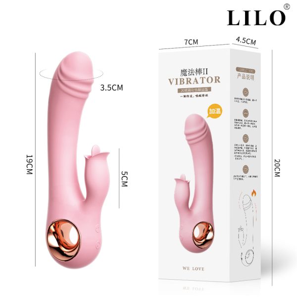 Vibrador de ponto G, Estimulador de clítoris, Vibrador com aquecimento, Vibrador recarregável USB, Vibrador de silicone seguro, Vibrador com múltiplas vibrações, Vibrador estilo língua, Vibrador íntimo feminino, Acessório erótico discreto, Vibrador com função aquecimento.