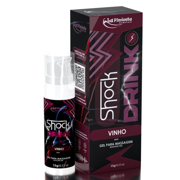 SHOCK DRINK - Vibrador Líquido Excitante Aroma Vinho 15g